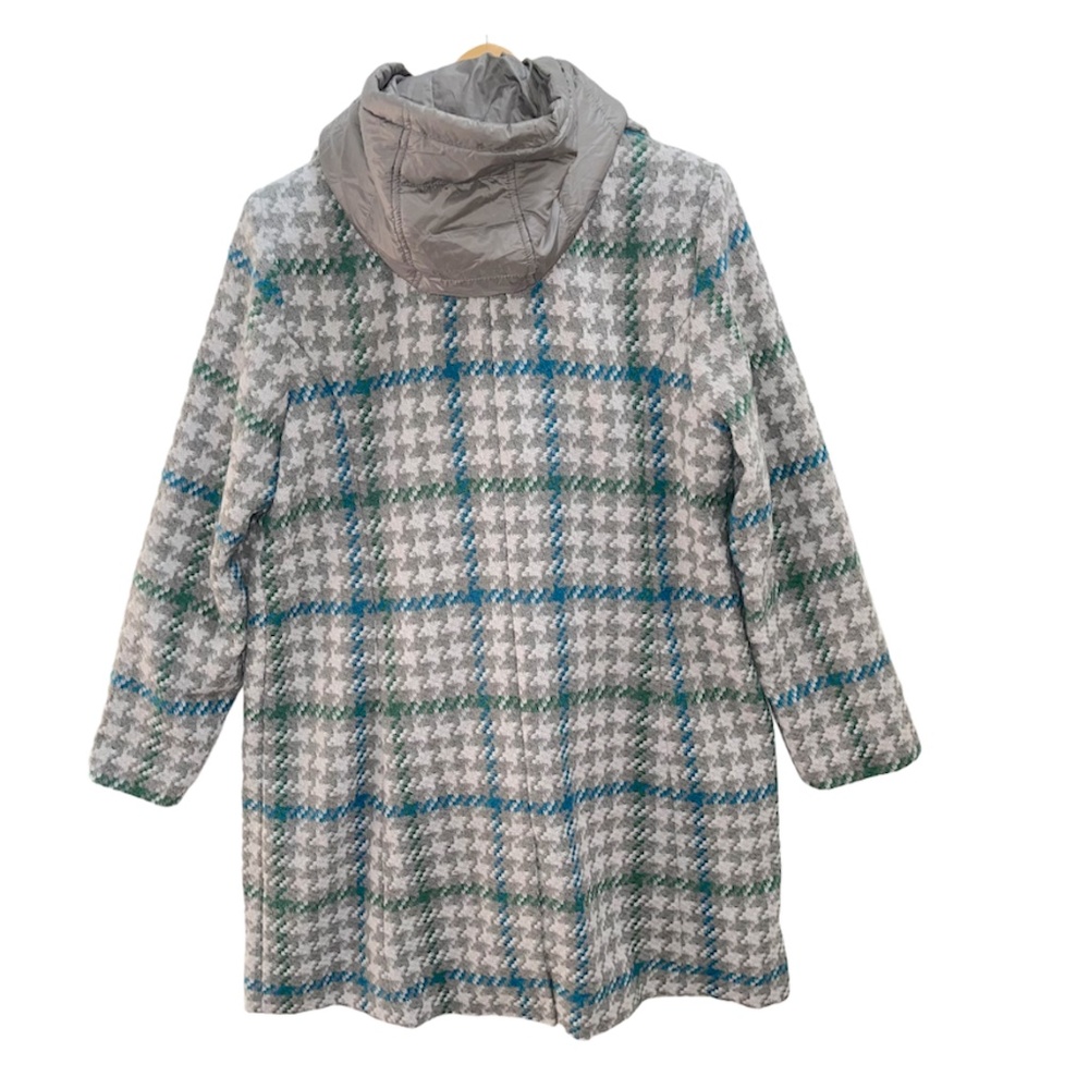 Isaac Mizrahi Houndstooth Coat SZ 12 - Picture 5 of 16